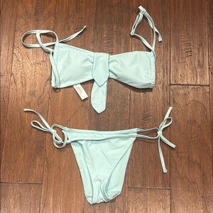 New! ADOREME Light Blue Bikini Set MED TOP SM BOTTOM